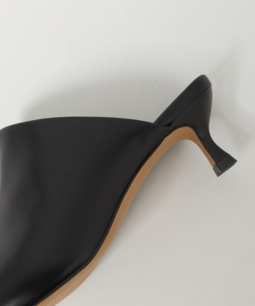 セール】レザーライク ポインテッド ミュール（サンダル