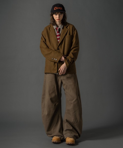 CIVVY.(シヴィ―)の「Herringbone / Bird's Eye Tailored Jacket - ヘリンボーン / バーズアイテーラードジャケット(テーラードジャケット・メンズ・ブラウン/ブラック・MEDIUM/LARGE)」の10枚目の写真