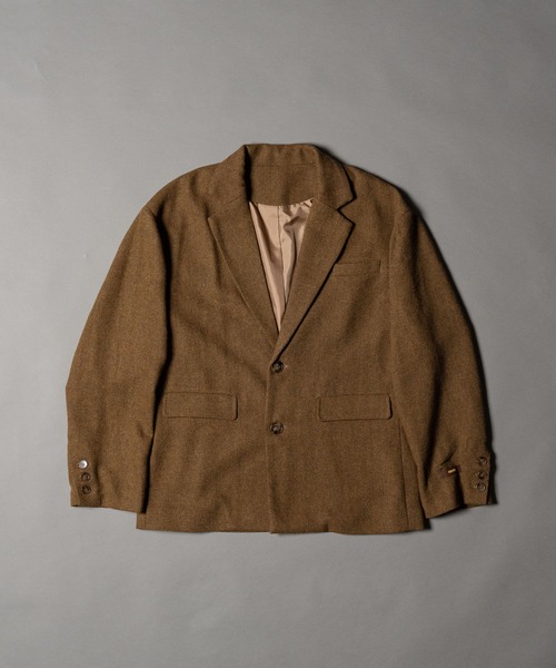 Herringbone / Bird's Eye Tailored Jacket - ヘリンボーン