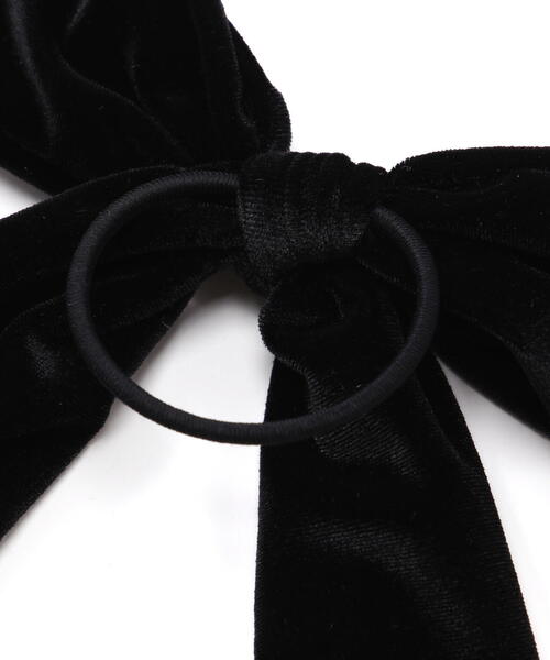 EDIT COLOGNE（エディットコロン）の「ベロアリボン（ヘアゴム・レディース・ブラック/グレー・ﾌﾘ-）」の7枚目の写真