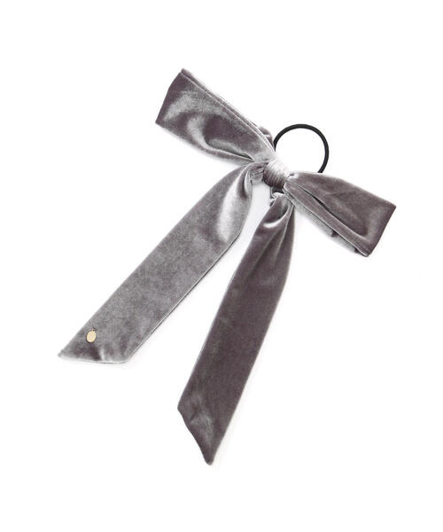 EDIT COLOGNE（エディットコロン）の「ベロアリボン（ヘアゴム・レディース・ブラック/グレー・ﾌﾘ-）」の2枚目の写真