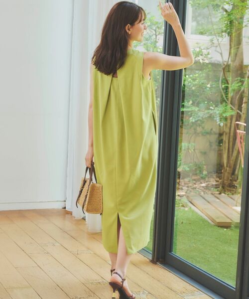 COHINA(コヒナ)の「リネンライクコクーンタックワンピース 【低身長・小柄女性】(ワンピース・レディース・ブラウン/オレンジ/グリーン・ONE SIZE)」の13枚目の写真