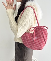 wears | チェック柄ハートハンドバッグ(ハンドバッグ)