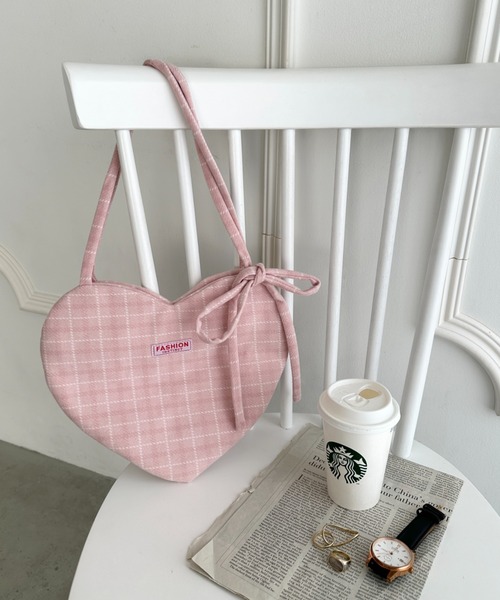 wears（ウェアーズ）の「チェック柄ハートハンドバッグ（ハンドバッグ・レディース・ブルー/レッド/ピンク・FREE）」の19枚目の写真