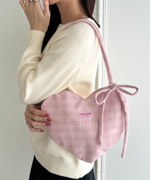 wears（ウェアーズ）の「チェック柄ハートハンドバッグ（ハンドバッグ・レディース・ブルー/レッド/ピンク・FREE）」の21枚目の写真