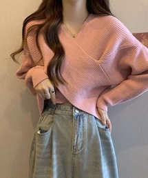 チャコット ピンク　カシュクール風ニット　 Mサイズ新品 カシュクール」に該当するニット/セーター（ピンク/桃色系