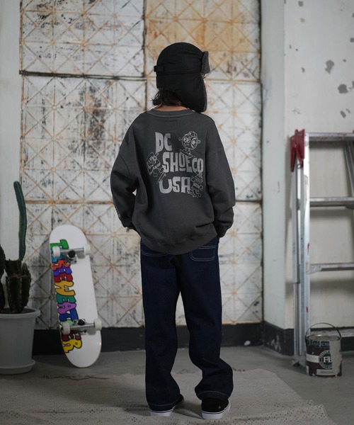 DC/ディーシー トレーナー スウェット キッズ クルーネック バック