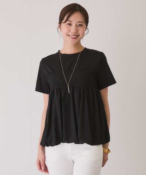 Jayro(ジャイロ)の「裾バルーンプルオーバー(Tシャツ/カットソー・レディース・ホワイト/ブラック・FREE)」の3枚目の写真
