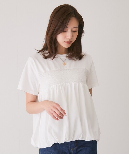 Jayro(ジャイロ)の「裾バルーンプルオーバー(Tシャツ/カットソー・レディース・ホワイト/ブラック・FREE)」の9枚目の写真