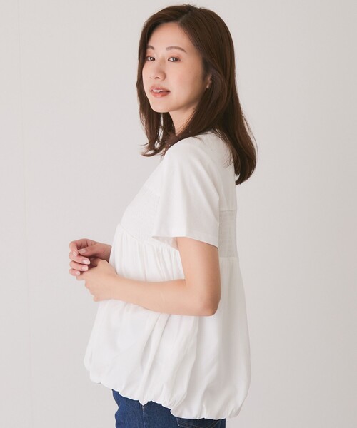 Jayro(ジャイロ)の「裾バルーンプルオーバー(Tシャツ/カットソー・レディース・ホワイト/ブラック・FREE)」の10枚目の写真