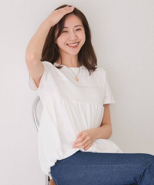 Jayro(ジャイロ)の「裾バルーンプルオーバー(Tシャツ/カットソー・レディース・ホワイト/ブラック・FREE)」の12枚目の写真