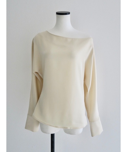 セール】off shoulder satin blouse（シャツ/ブラウス）｜celon