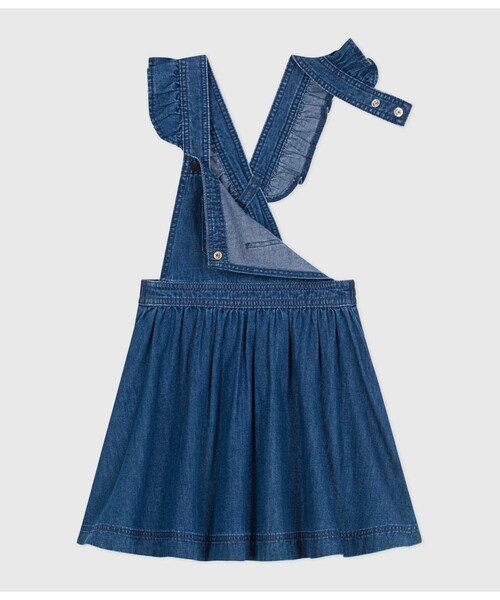 PETIT BATEAU（プチバトー）の「ジャンパースカート（ワンピース・キッズ・ブルー・3YEAR/4YEAR/5YEAR）」の5枚目の写真