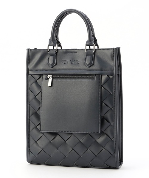 NICOLE CLUB FOR MEN（ニコルクラブフォーメン）の「イントレ２ＷＡＹスクエアバッグ（ショルダーバッグ・メンズ・ネイビー/ブラック・FREE）」の2枚目の写真