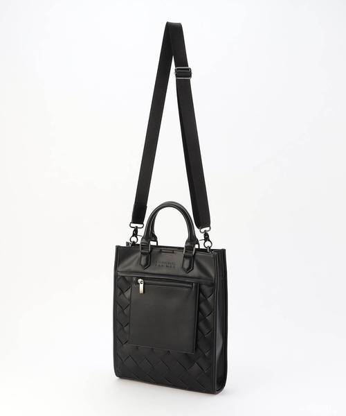 NICOLE CLUB FOR MEN（ニコルクラブフォーメン）の「イントレ２ＷＡＹスクエアバッグ（ショルダーバッグ・メンズ・ネイビー/ブラック・FREE）」の4枚目の写真