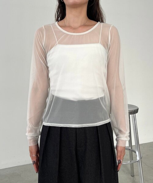 CAPRICIEUX LE'MAGE(カプリシューレマージュ)の「【セットアイテム】ミニファーチュールトップス(Tシャツ/カットソー・レディース・ブラック/オフホワイト・FREE)」の10枚目の写真