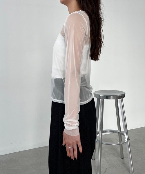 CAPRICIEUX LE'MAGE(カプリシューレマージュ)の「【セットアイテム】ミニファーチュールトップス(Tシャツ/カットソー・レディース・ブラック/オフホワイト・FREE)」の11枚目の写真