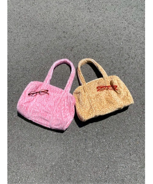 WC（ダブル シー）の「《秋冬新作★》モコモコレオパードバッグ（ショルダーバッグ・レディース・ブラウン/ピンク・FREE）」の8枚目の写真