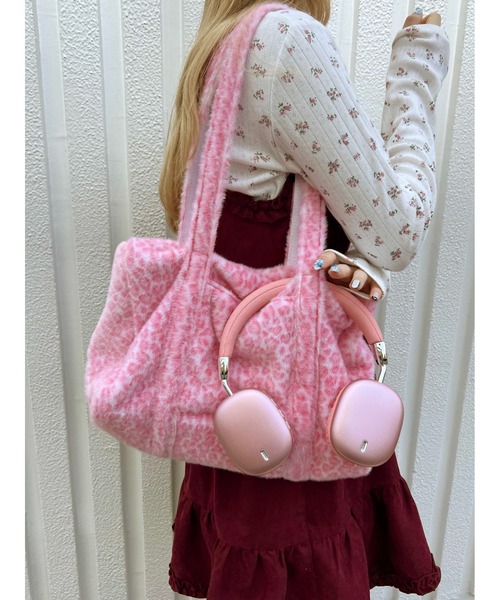 WC（ダブル シー）の「《秋冬新作★》モコモコレオパードバッグ（ショルダーバッグ・レディース・ブラウン/ピンク・FREE）」の14枚目の写真