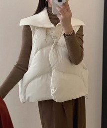 ニット」に該当するダウンジャケット/コート（ホワイト/白色系