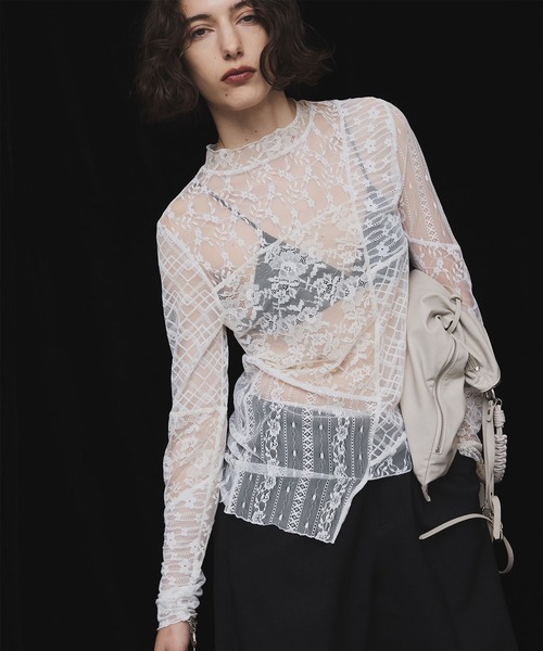 セール】LACE PATCHWORK ASYMMETRY TOP（その他トップス）｜Ameri
