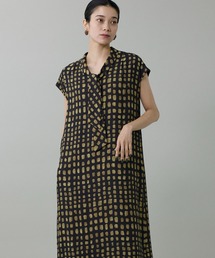 INED | デフォルメチェックボウタイワンピース(ワンピース)