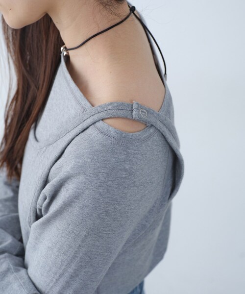 CODE A(コードエー)の「easy flip tee(Tシャツ/カットソー・レディース・ブラウン系その他/グレー/ホワイト・00)」の10枚目の写真