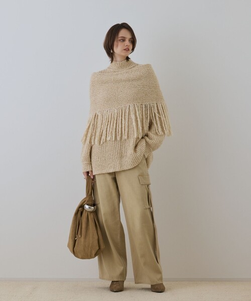 GRACE CONTINENTAL（グレースコンチネンタル）の「リュウカツイルカーゴパンツ（カーゴパンツ・レディース・ベージュ/ブラウン・38/36）」の17枚目の写真