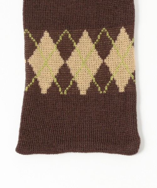 B:MING by BEAMS（ビーミングバイビームス）の「アーガイル マフラー（ユニセックス）（マフラー・メンズ・ブラウン/グレー・ONE SIZE）」の7枚目の写真