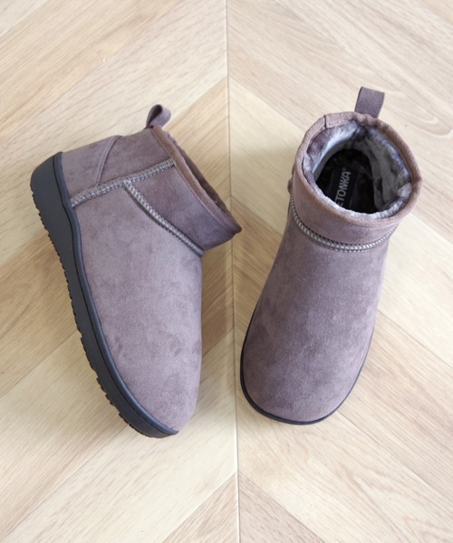 Minnetonka(ミネトンカ)の「【MINNETONKA/ミネトンカ】 アンクルスリッパブーツ ANKLE SLIPPER BOOTS(ブーツ・レディース・ブラウン/グレー/ブラック・S/M/L/XL)」の2枚目の写真