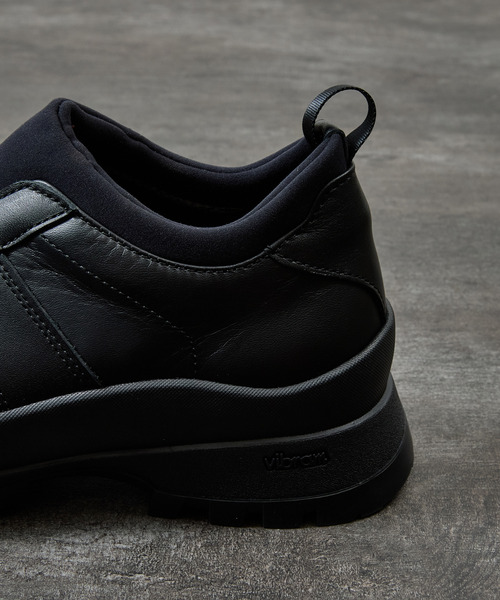 PADRONE(パドローネ)の「PADRONE パドローネ / GERMAN TRAINER SLIP-ON with 884C Vibram ビブラムソールスリッポンレザージャーマントレーナー 牛革 日本製 / PU8840-2009(スニーカー・メンズ・ブラック・43/42/41/40)」の13枚目の写真