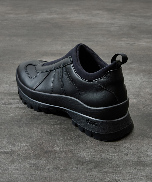 PADRONE(パドローネ)の「PADRONE パドローネ / GERMAN TRAINER SLIP-ON with 884C Vibram ビブラムソールスリッポンレザージャーマントレーナー 牛革 日本製 / PU8840-2009(スニーカー・メンズ・ブラック・43/42/41/40)」の12枚目の写真