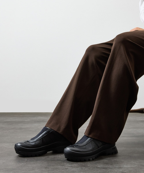 PADRONE(パドローネ)の「PADRONE パドローネ / GERMAN TRAINER SLIP-ON with 884C Vibram ビブラムソールスリッポンレザージャーマントレーナー 牛革 日本製 / PU8840-2009(スニーカー・メンズ・ブラック・43/42/41/40)」の10枚目の写真