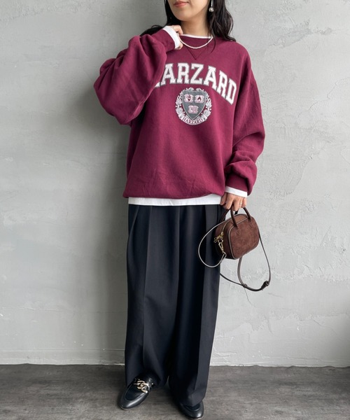 HANES（ヘインズ）の「[HANES/ヘインズ] 2P ジャパンフィット ロングスリーブパックTシャツ（アソート）（Tシャツ/カットソー・レディース・ホワイト×ブラック・M/L/XL）」の12枚目の写真