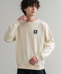 LOGOS ロゴス 吸汗速乾 ルーズシルエット裏毛ワンポイントロゴクルーネック長袖トレーナー