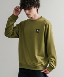 LOGOS ロゴス 吸汗速乾 ルーズシルエット裏毛ワンポイントロゴクルーネック長袖トレーナー