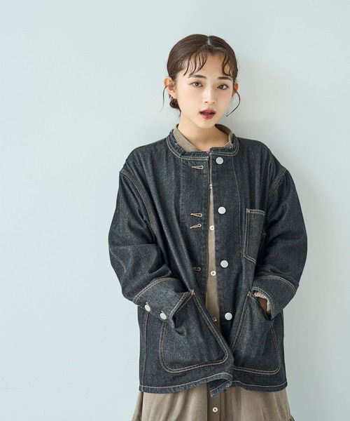 レリアンNEMIKA ⭐︎襟フリンジデニムジャケット レリアンNEMIKA