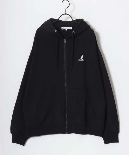 KANGOL(カンゴール)の「KANGOL/カンゴール Lazar別注 オーバーサイズ 裏毛 ロゴ ワンポイント刺繍 スウェット ジップアップパーカー/長袖 トップス フルジップパーカー/レディース メンズ(パーカー・メンズ・ブラック/アッシュグレー/グレー・M/L/XL)」の10枚目の写真