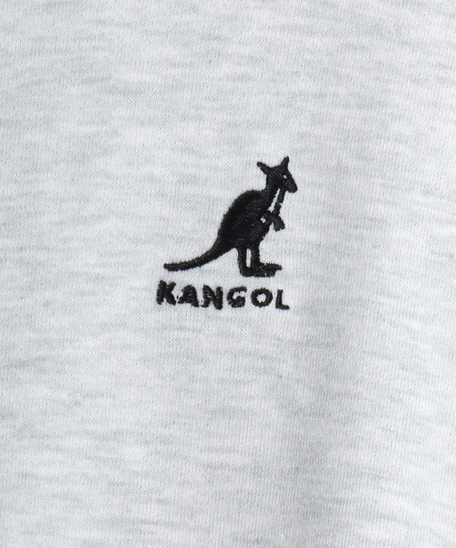KANGOL(カンゴール)の「KANGOL/カンゴール Lazar別注 オーバーサイズ 裏毛 ロゴ ワンポイント刺繍 スウェット ジップアップパーカー/長袖 トップス フルジップパーカー/レディース メンズ(パーカー・メンズ・ブラック/アッシュグレー/グレー・M/L/XL)」の5枚目の写真