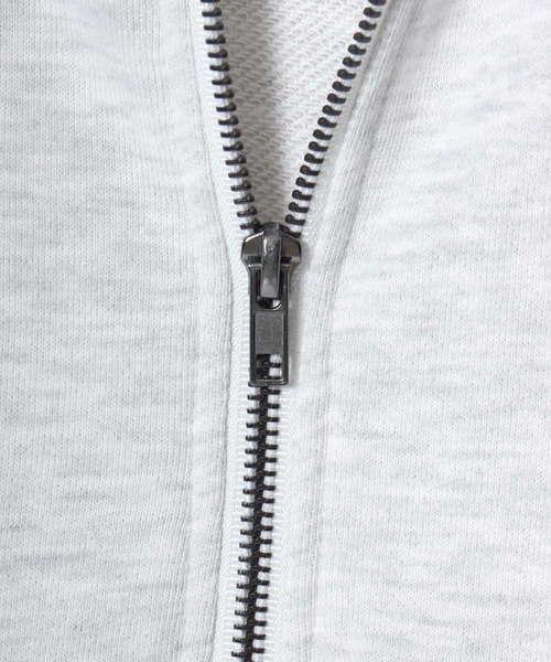 KANGOL(カンゴール)の「KANGOL/カンゴール Lazar別注 オーバーサイズ 裏毛 ロゴ ワンポイント刺繍 スウェット ジップアップパーカー/長袖 トップス フルジップパーカー/レディース メンズ(パーカー・メンズ・ブラック/アッシュグレー/グレー・M/L/XL)」の4枚目の写真