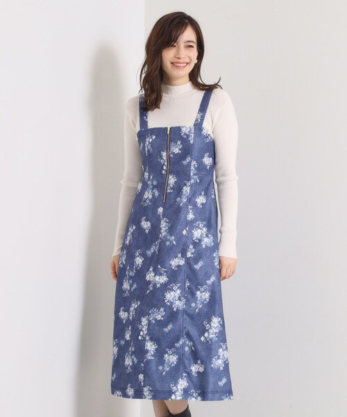 ITS'DEMO（イッツデモ）の「【手洗い可】デニム風ジャンスカ（ワンピース・レディース・ブルー系/ブラック/ブルー・00）」の3枚目の写真