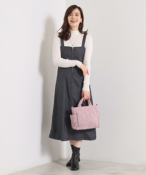 ITS'DEMO（イッツデモ）の「【手洗い可】デニム風ジャンスカ（ワンピース・レディース・ブルー系/ブラック/ブルー・00）」の6枚目の写真