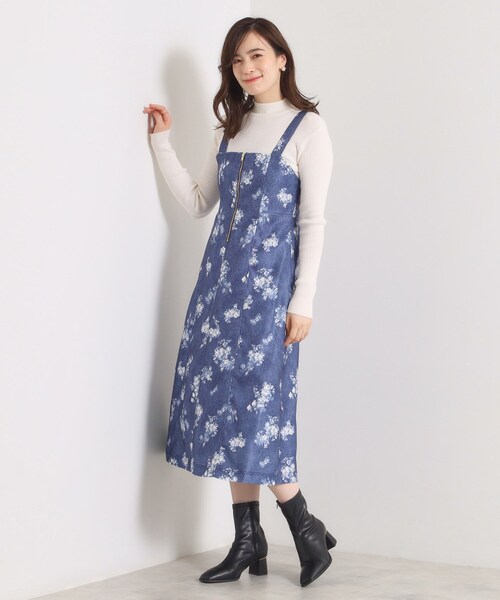 ITS'DEMO（イッツデモ）の「【手洗い可】デニム風ジャンスカ（ワンピース・レディース・ブルー系/ブラック/ブルー・00）」の14枚目の写真