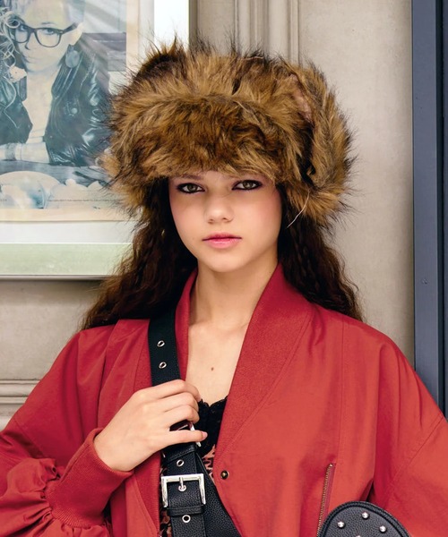 ANNA SUI NYC(アナ スイ エヌ ワイ シー)の「フェイクファーフライトキャップ(キャップ・レディース・グレー/キャメル/ピンク・FREE)」の10枚目の写真