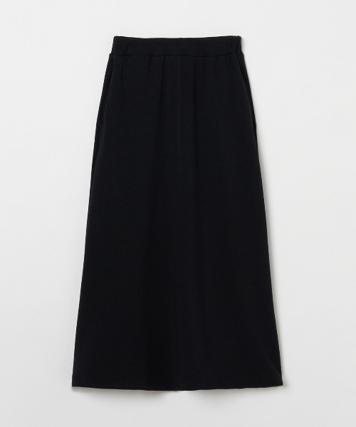 three dots（スリードッツ）の「ボアジャージー ロングスカート（スカート・レディース・ブラック/グレー系その他/ライトベージュ・SMALL/MEDIUM）」の2枚目の写真