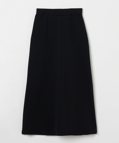 three dots（スリードッツ）の「ボアジャージー ロングスカート（スカート・レディース・ブラック/グレー系その他/ライトベージュ・SMALL/MEDIUM）」の4枚目の写真
