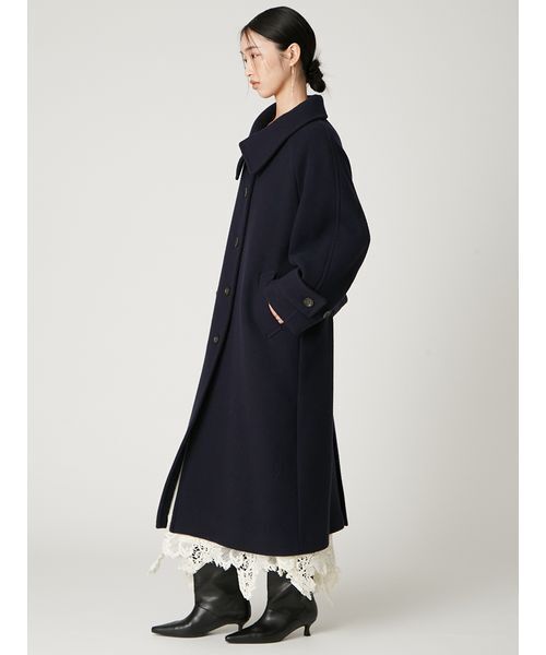 FRAY I.D バルマカンコート ネイビー オーバーサイズ ロングコート バルマカンロングコート（ダッフルコート）｜FRAY I.D（フレイ