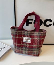 Mignonjour/チェック柄ミニトートバッグ M2841