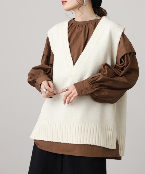 【完売商品】美品YLEVE エクストラ ファインメリノウール ニットベスト白 ウールニットベスト｜ユトリノクウカンのアウトレット通販｜三井