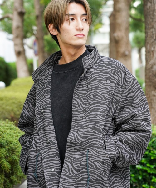 Luz Somitra フード付きジャケット M ダークグレー 幾何学模様 30454387-1.jpg